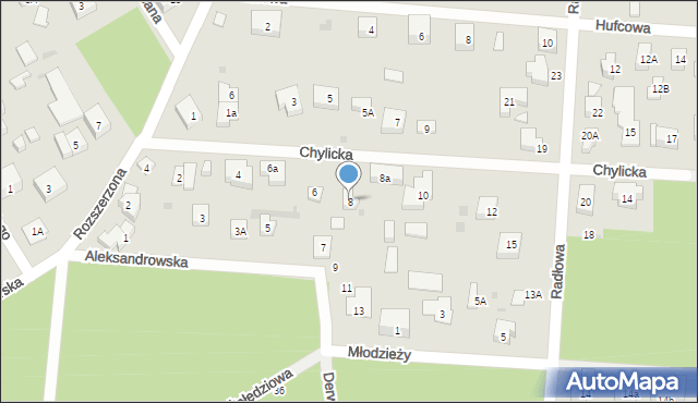 Warszawa, Chylicka, 8, mapa Warszawy