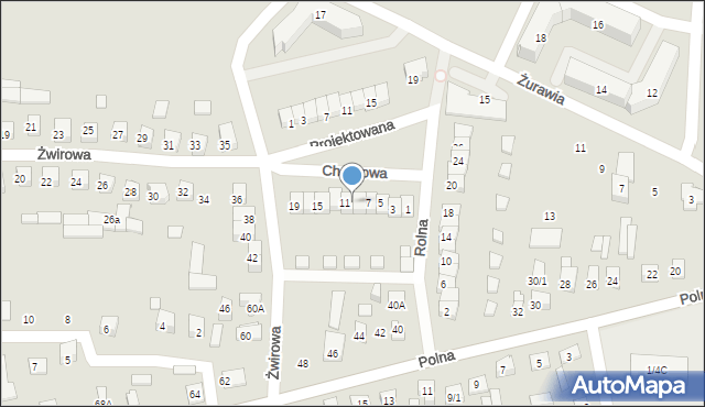 Wasilków, Chabrowa, 9, mapa Wasilków
