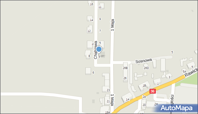 Wąsosz, Chabrowa, 3, mapa Wąsosz
