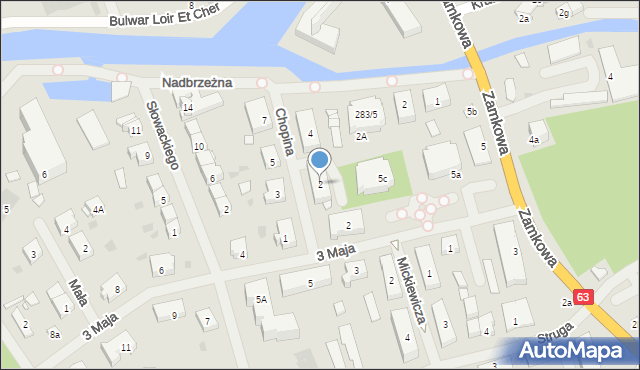 Węgorzewo, Chopina Fryderyka, 2, mapa Węgorzewo