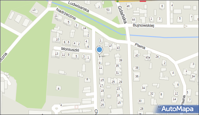 Węgrów, Chopina Fryderyka, 7, mapa Węgrów