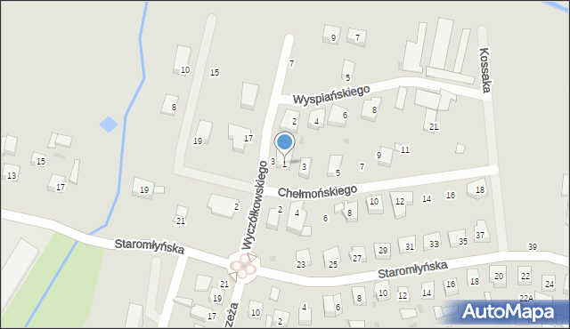 Wejherowo, Chełmońskiego Józefa, 1, mapa Wejherowo