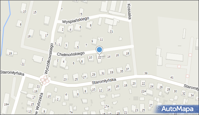 Wejherowo, Chełmońskiego Józefa, 12, mapa Wejherowo