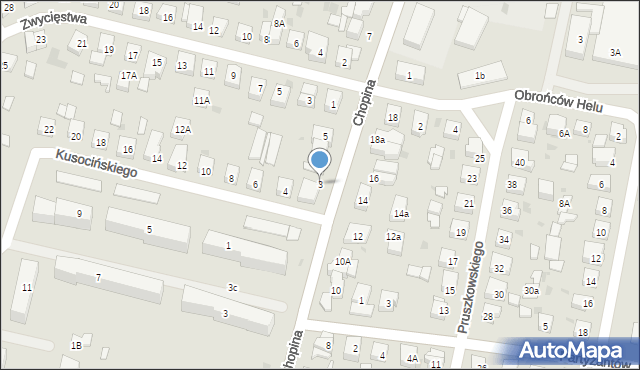 Wejherowo, Chopina Fryderyka, 3, mapa Wejherowo