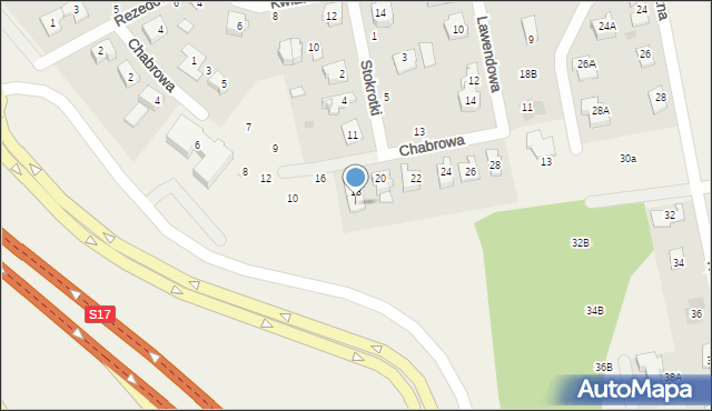 Wiązowna, Chabrowa, 18a, mapa Wiązowna