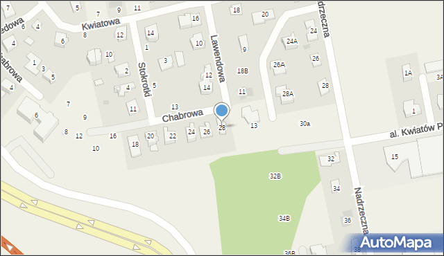 Wiązowna, Chabrowa, 28, mapa Wiązowna