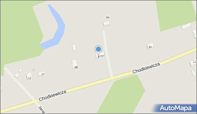 Wielbark, Chodkiewicza Jana Karola, hetm., 8, mapa Wielbark