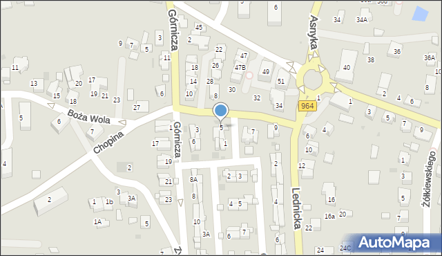 Wieliczka, Chopina Fryderyka, 5, mapa Wieliczka