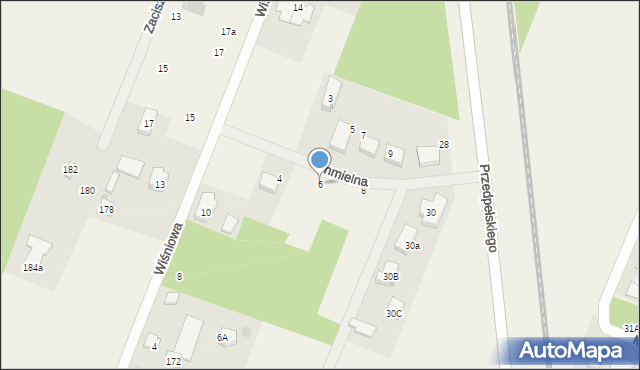 Wieliszew, Chmielna, 6, mapa Wieliszew