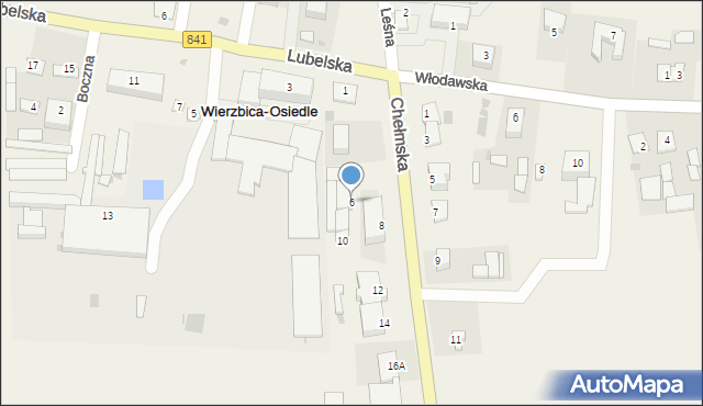 Wierzbica-Osiedle, Chełmska, 6, mapa Wierzbica-Osiedle