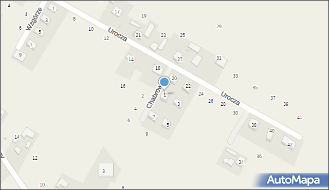 Wilków, Chabrowa, 1, mapa Wilków