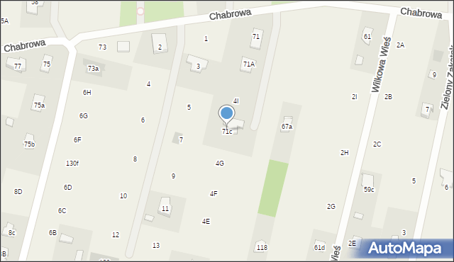 Wilkowa Wieś, Chabrowa, 71c, mapa Wilkowa Wieś