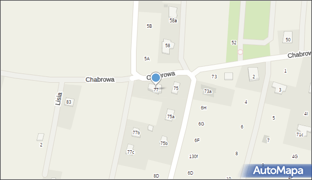 Wilkowa Wieś, Chabrowa, 77, mapa Wilkowa Wieś