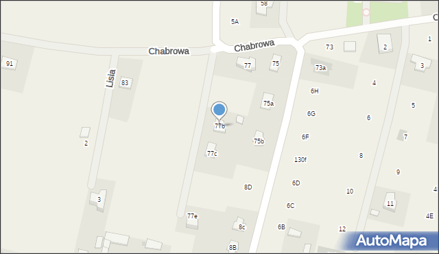 Wilkowa Wieś, Chabrowa, 77b, mapa Wilkowa Wieś