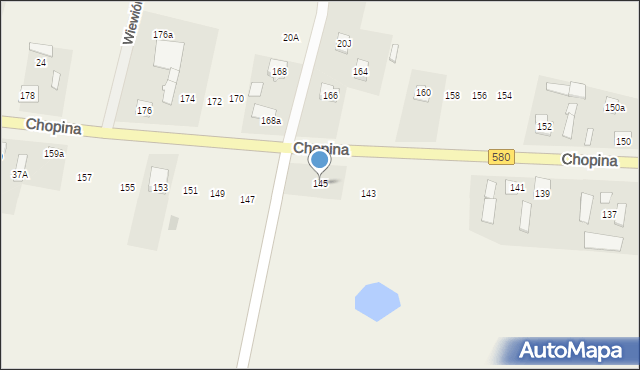 Wilkowa Wieś, Chopina Fryderyka, 145, mapa Wilkowa Wieś