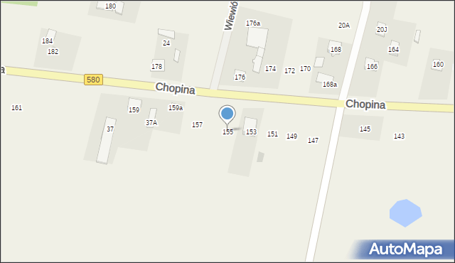 Wilkowa Wieś, Chopina Fryderyka, 155, mapa Wilkowa Wieś