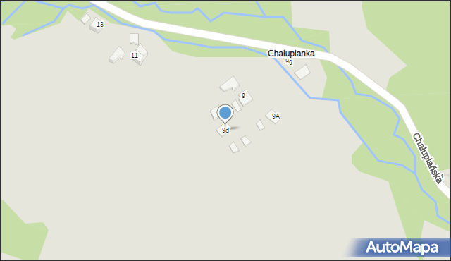 Wisła, Chałupiańska, 9d, mapa Wisła