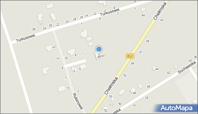 Włodawa, Chełmska, 40, mapa Włodawa