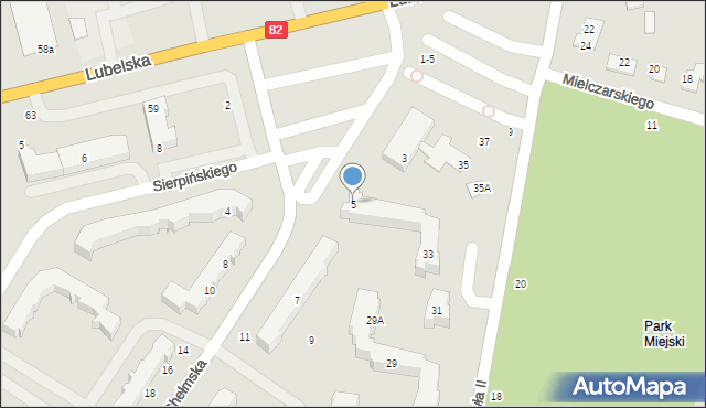 Włodawa, Chełmska, 5, mapa Włodawa