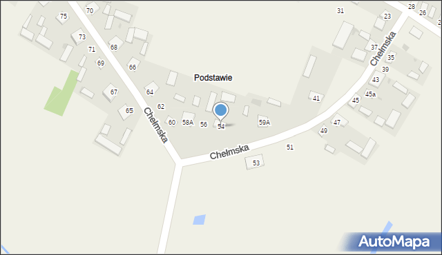 Wojsławice, Chełmska, 54, mapa Wojsławice
