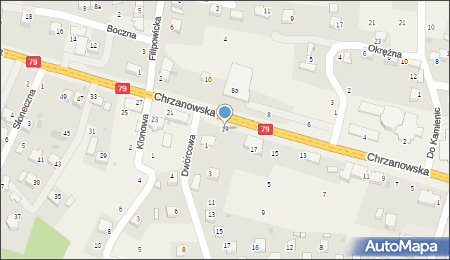 Wola Filipowska, Chrzanowska, 19, mapa Wola Filipowska