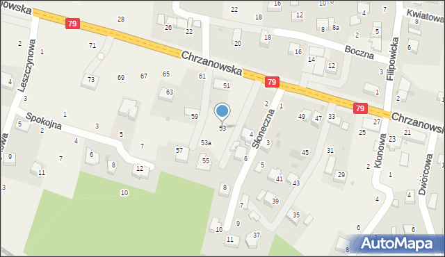 Wola Filipowska, Chrzanowska, 53, mapa Wola Filipowska