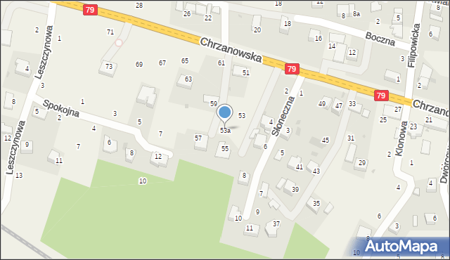 Wola Filipowska, Chrzanowska, 53a, mapa Wola Filipowska