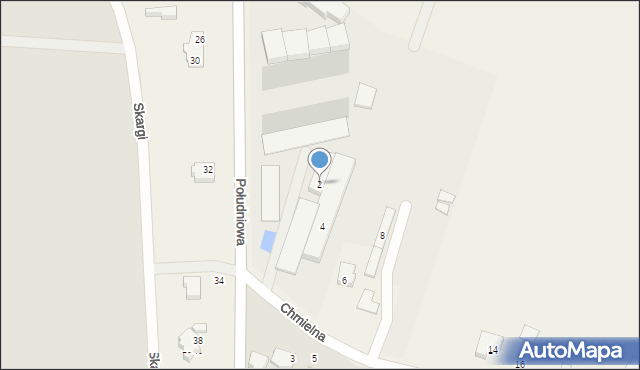 Wola Zaradzyńska, Chmielna, 2, mapa Wola Zaradzyńska