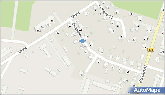 Wołów, Chrzanowskiej Zofii, 15, mapa Wołów