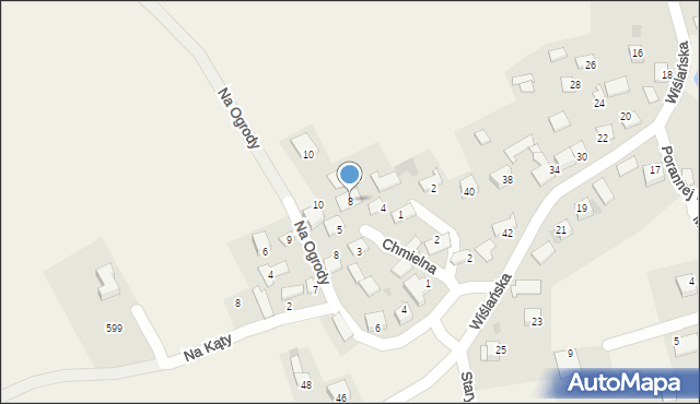 Wołowice, Chmielna, 8, mapa Wołowice