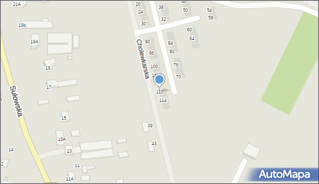 Wrocław, Cholewkarska, 110, mapa Wrocławia