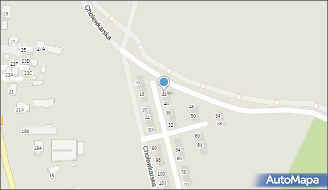 Wrocław, Cholewkarska, 44, mapa Wrocławia