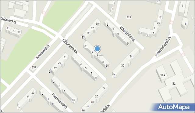 Wrocław, Chocimska, 6, mapa Wrocławia