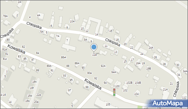 Wrocław, Chłopska, 11a, mapa Wrocławia