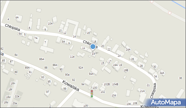 Wrocław, Chłopska, 13, mapa Wrocławia