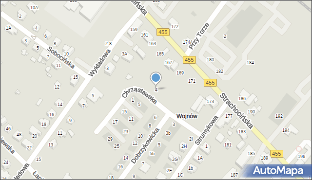 Wrocław, Chrząstawska, 4, mapa Wrocławia