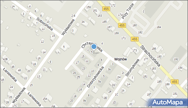 Wrocław, Chrząstawska, 7, mapa Wrocławia