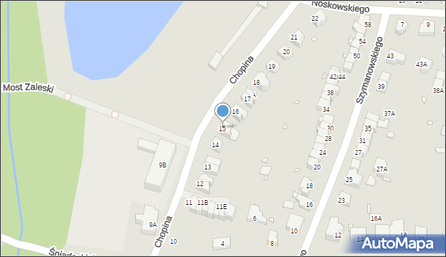 Wrocław, Chopina Fryderyka, 15, mapa Wrocławia