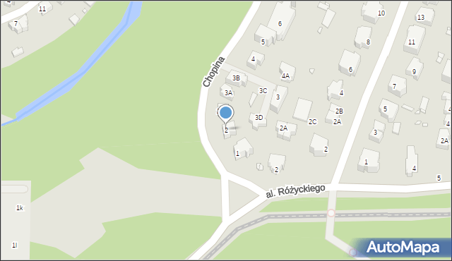 Wrocław, Chopina Fryderyka, 2, mapa Wrocławia