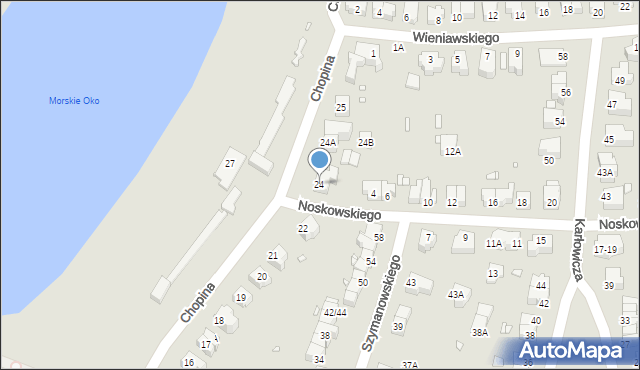 Wrocław, Chopina Fryderyka, 24, mapa Wrocławia