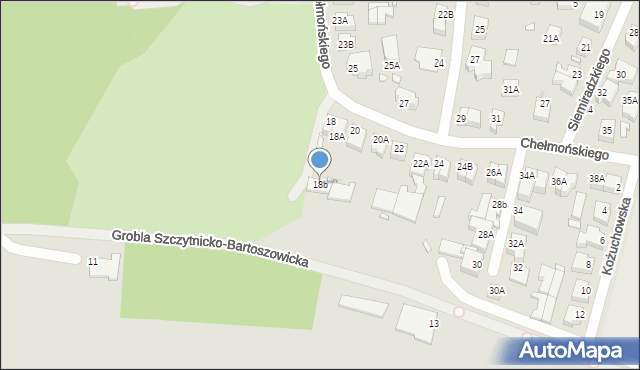Wrocław, Chełmońskiego Józefa, 18b, mapa Wrocławia