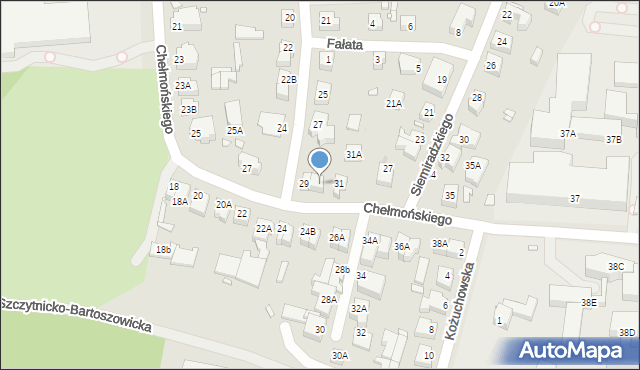 Wrocław, Chełmońskiego Józefa, 29A, mapa Wrocławia