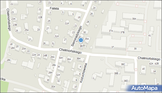 Wrocław, Chełmońskiego Józefa, 35, mapa Wrocławia