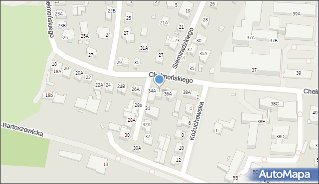 Wrocław, Chełmońskiego Józefa, 36, mapa Wrocławia