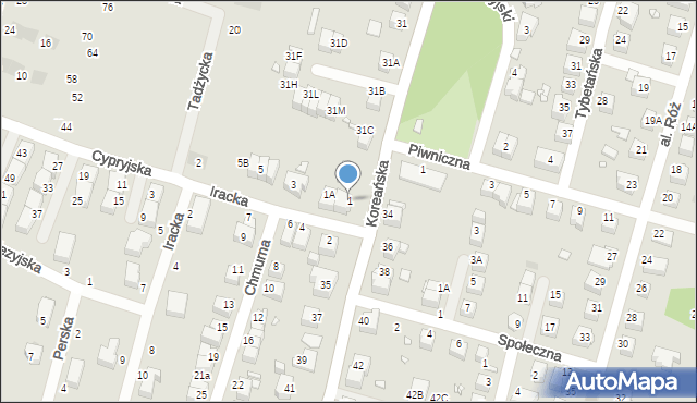 Wrocław, Chmurna, 1, mapa Wrocławia