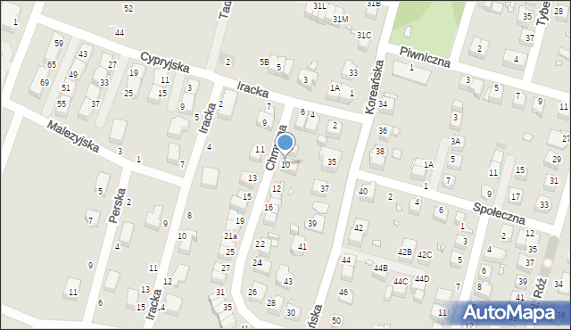 Wrocław, Chmurna, 10, mapa Wrocławia