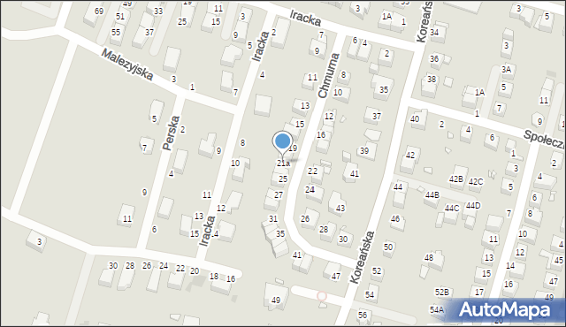 Wrocław, Chmurna, 21a, mapa Wrocławia