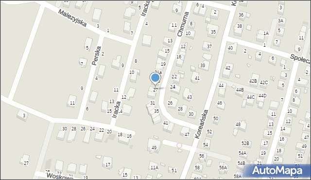 Wrocław, Chmurna, 27, mapa Wrocławia