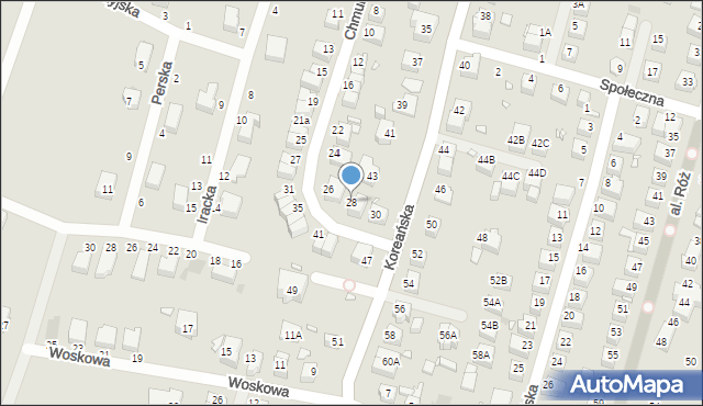 Wrocław, Chmurna, 28, mapa Wrocławia