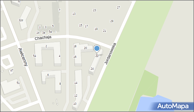 Wrocław, Chachaja Władysława, 22, mapa Wrocławia